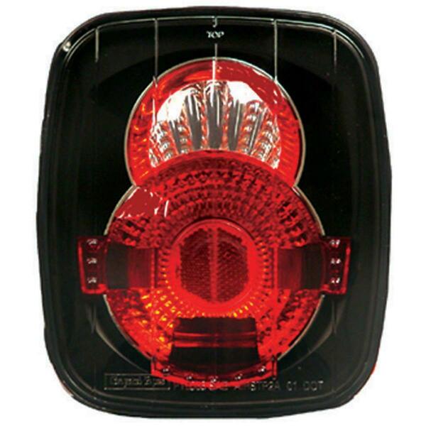 Ipcw Jeep Wrangler 1987 - 2006 Tail Lamps- Crystal Eyes Bermuda Black CWT-CE407CB